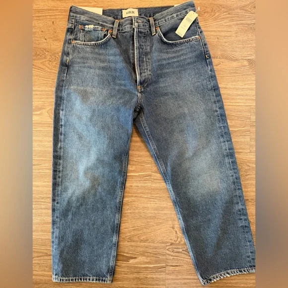 NWT Agolde 90s Crop Mid Rise Straight Petite - Picture 4 of 8